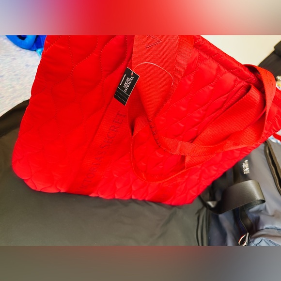 Victoria\'s Secret Bold Red Quilted Tote